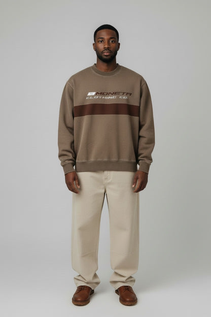 Moneta Clothing Co. Striped Sweatshirt