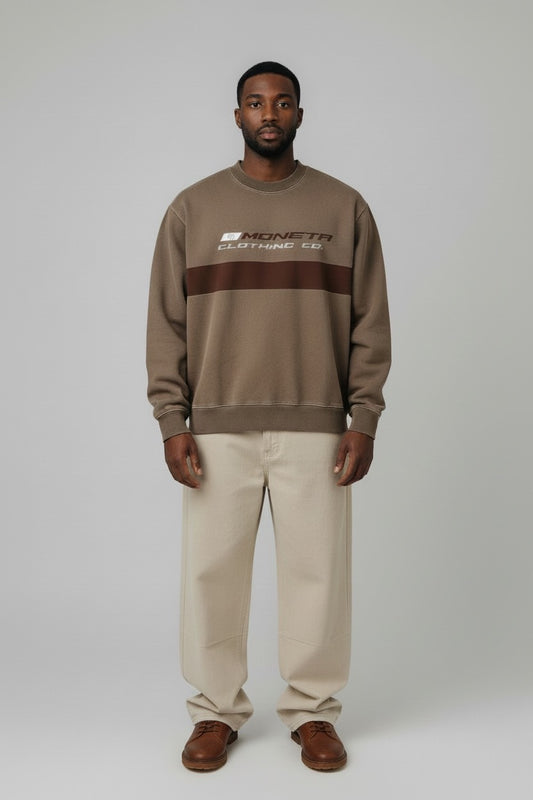 Moneta Clothing Co. Striped Sweatshirt