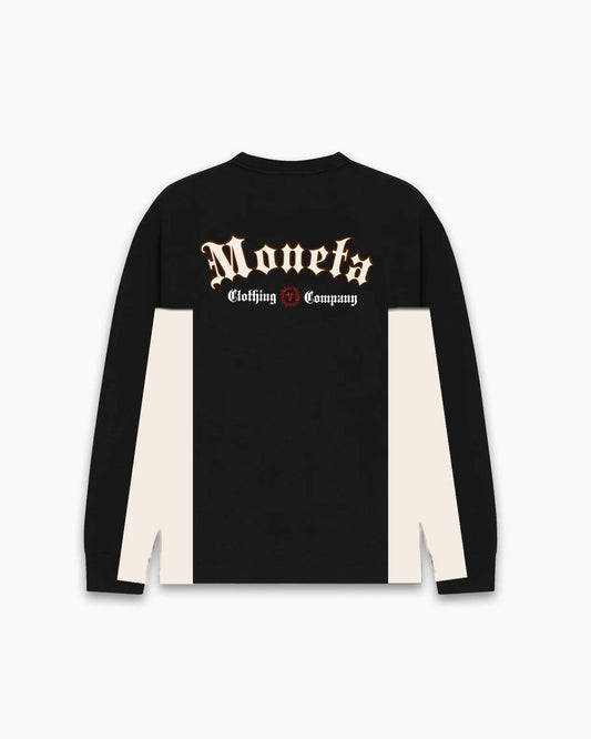 Moneta Black Color Block Long Sleeve